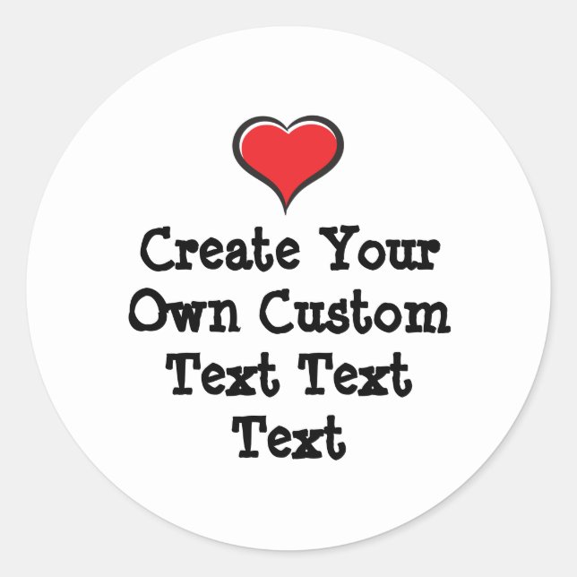 Sticker Rond Créer votre propre texte personnalisé blanc Bkgd V (Devant)