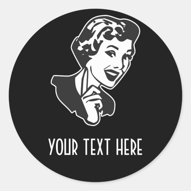 STICKER ROND CRÉEZ VOS PROPRES CADEAUX D'ÉLARGISSEMENT DE MOM R (Devant)
