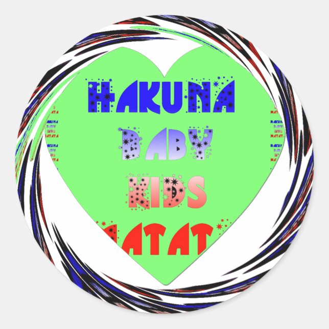 Sticker Rond Créez vos propres coeurs lumineux conception bébé  (Devant)