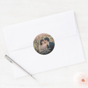 Sticker Rond Créez vos propres phoques Mariages photo personnel