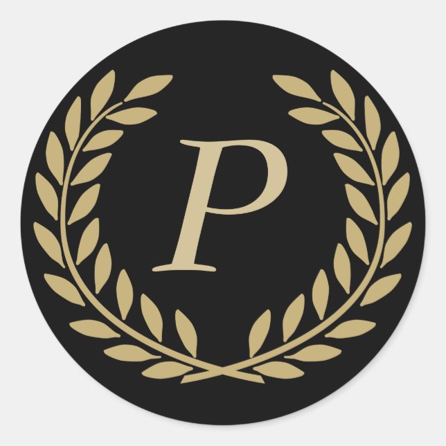 Sticker Rond Créez votre monogramme décoratif (Devant)