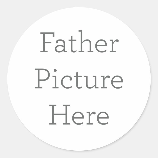 Sticker Rond Créez votre propre abonné photo père cadeau (Devant)