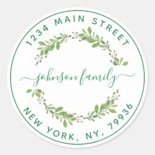 Sticker Rond Créez votre propre adresse de retour d'arrondi