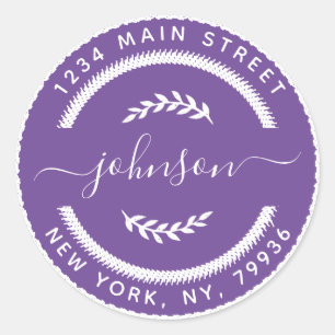 Sticker Rond Créez votre propre adresse de retour ronde