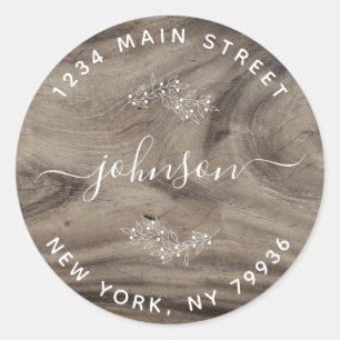 Sticker Rond Créez votre propre adresse de retour ronde