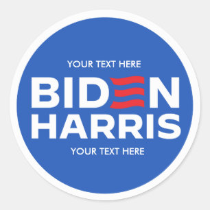 Sticker Rond Créez votre propre Biden Harris 2024