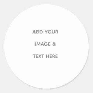 Sticker Rond Créez votre propre blanc