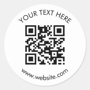 Sticker Rond Créez votre propre code QR personnalisé
