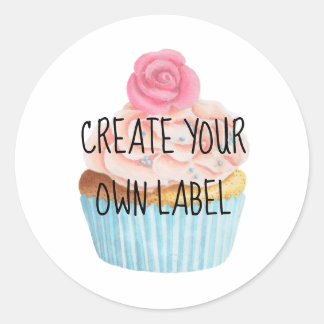 Sticker Rond Créez votre propre cupcake