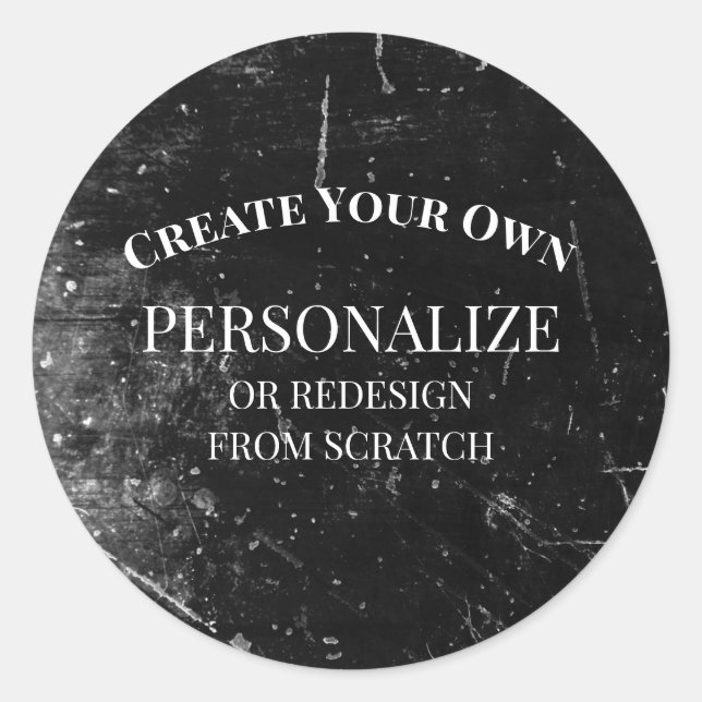 Sticker Rond Créez votre propre Customisé (Devant)
