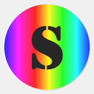 Sticker Rond Créez votre propre dégradé de couleurs arc-en-ciel