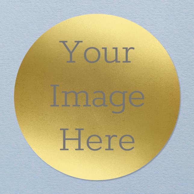Sticker Rond Créez votre propre Faux d'or d'antiquité métalliqu (Créateur téléchargé)