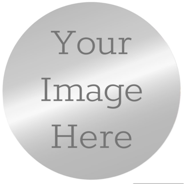 Sticker Rond Créez votre propre feuille de faux platine argent  (Créateur téléchargé)