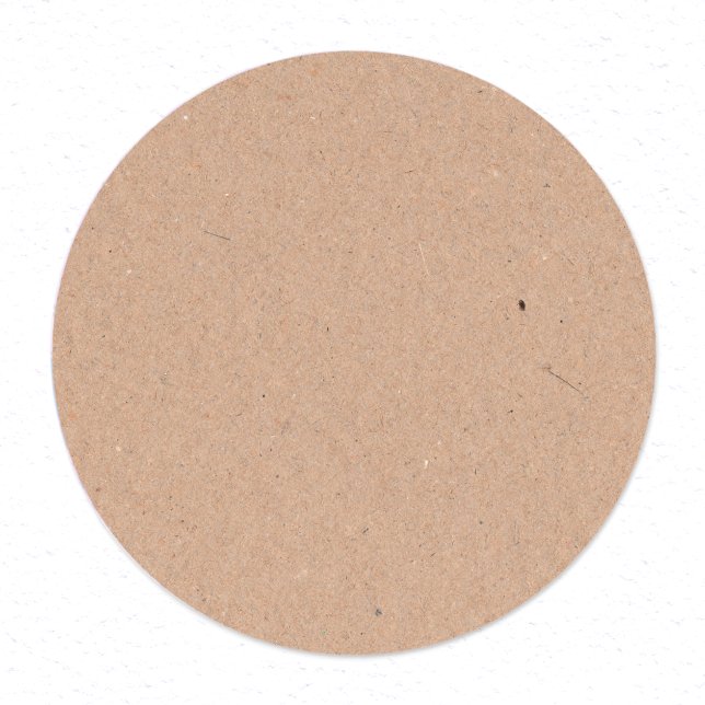 Sticker Rond Créez votre propre impression papier Kraft Brown (Créateur téléchargé)