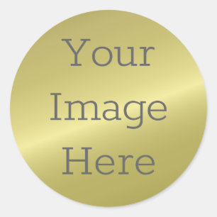 Sticker Rond Créez votre propre laiton d'antiquité métallique F