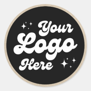 Sticker Rond Créez votre propre logo commercial personnalisé Fa