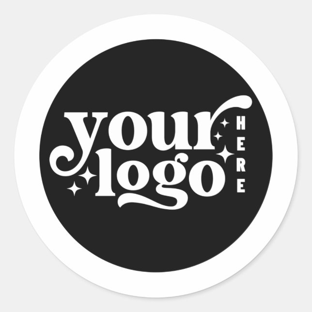 Sticker Rond Créez votre propre logo d'entreprise personnalisé (Devant)