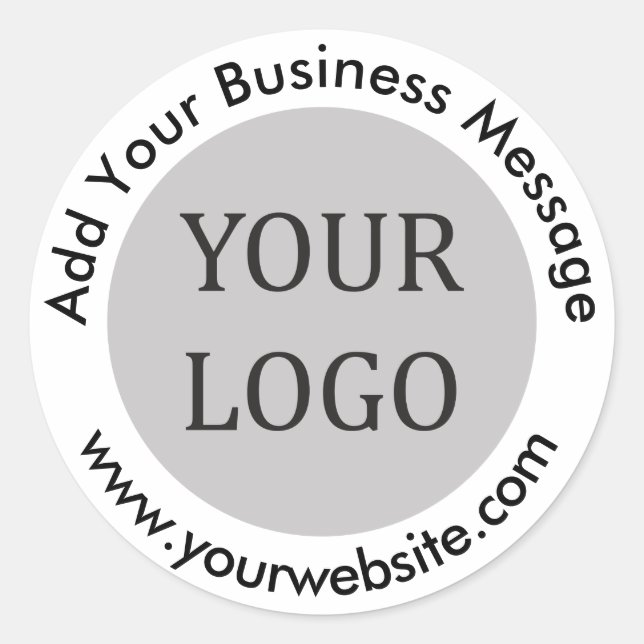 Sticker Rond Créez votre propre logo d'entreprise simple (Devant)