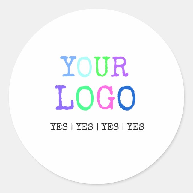 Sticker Rond Créez votre propre logo personnalisé personnalisé (Devant)