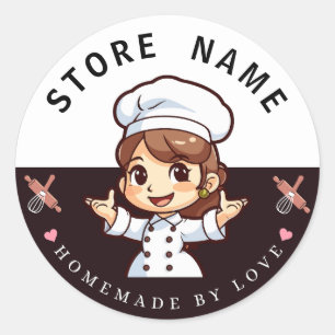Sticker Rond Créez votre propre maison sur mesure avec boulange
