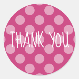 Sticker Rond Créez votre propre Merci de points Polka