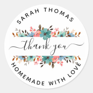 Sticker Rond Créez votre propre Merci maison avec amour