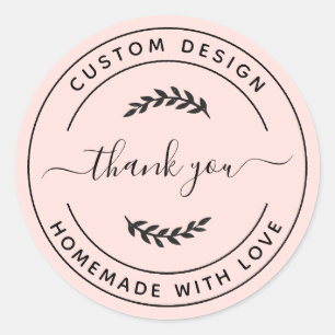 Sticker Rond Créez votre propre Merci maison avec amour