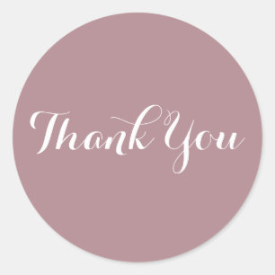 Sticker Rond Créez votre propre Merci Rose Dusty