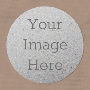 Sticker Rond Créez votre propre papier gris Recyclé tacheté Imp