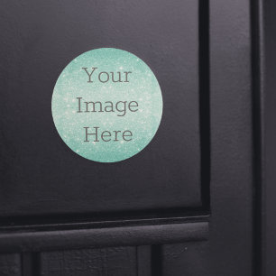Sticker Rond Créez votre propre poussière de paillettes bleu aq