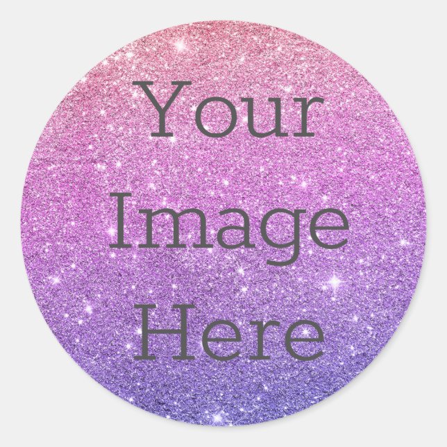 Sticker Rond Créez votre propre poussière de Parties scintillan (Devant)