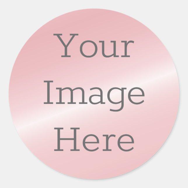 Sticker Rond Créez votre propre Rose métallique Dusty rose Faux (Devant)