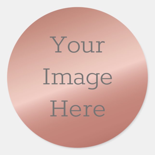 Sticker Rond Créez votre propre Rose métallique Gold Faux Foil (Devant)