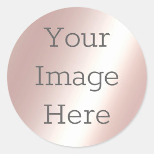 Sticker Rond Créez votre propre satin métallisé rose blush pous