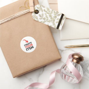 Sticker Rond CRÉEZ-VOTRE-PROPRE téléchargement personnalisé de