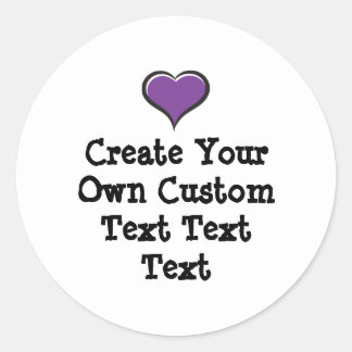 Sticker Rond Créez votre propre texte personnalisé sur fond bla