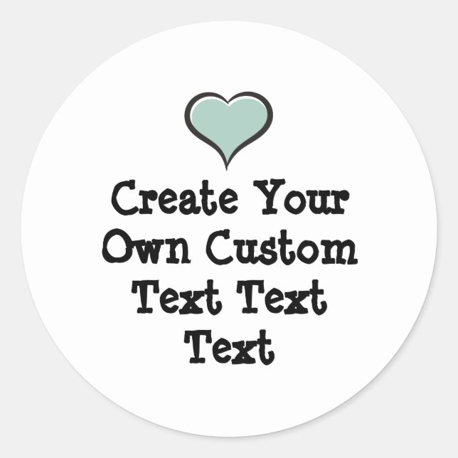 Sticker Rond Créez votre propre texte personnalisé sur fond bla (Devant)