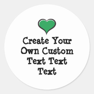Sticker Rond Créez votre propre texte personnalisé sur fond bla