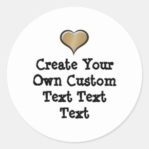 Sticker Rond Créez votre propre texte personnalisé sur fond bla