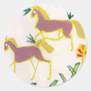 Sticker Rond Créez votre propre Unicorne Flora Power Cute Aesth