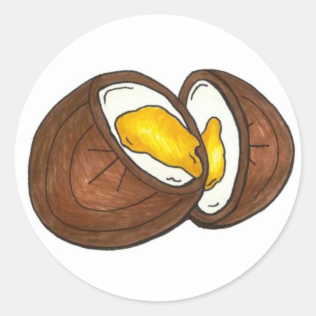 Sticker Rond Crème de chocolat Oeuf de Pâques Candy Oeufs Choco (Devant)