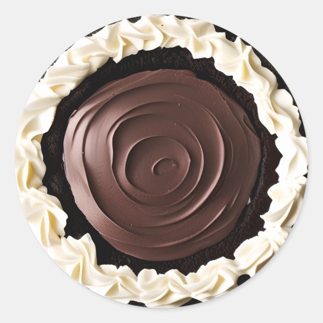 Sticker Rond Crème Whiam Chocolate Pudding Pie Alimentation (Devant)