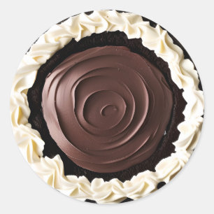 Sticker Rond Crème Whiam Chocolate Pudding Pie Alimentation