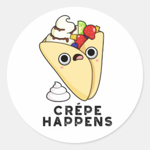 Sticker Rond Crepe se passe amusant jeu de nourriture