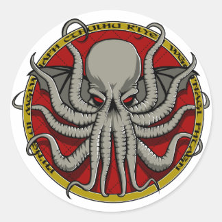 Sticker Rond Crest Cthulu