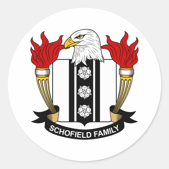 Sticker Rond Crest de la famille Schofield (Devant)