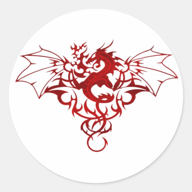 Sticker Rond Crest dragon (Devant)