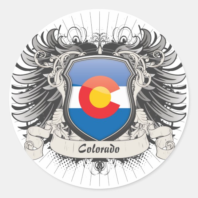 Sticker Rond Crest du Colorado (Devant)