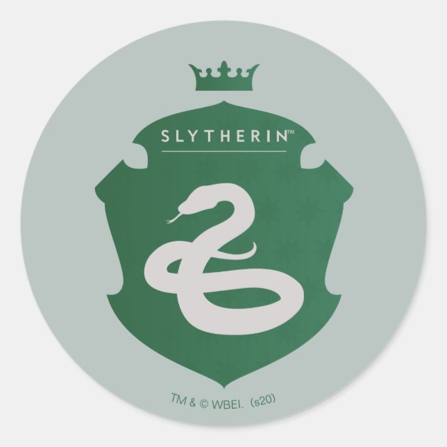 Sticker Rond Crête couronnée Green SLYTHERIN™ (Devant)