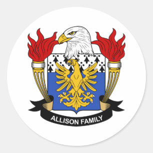 Sticker Rond Crête de famille d'Allison
